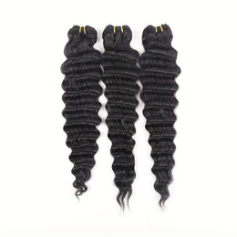 KissICON Black / 20 22 22 KissIcon Deep Wave Hair Bundles - Virgin Weaving