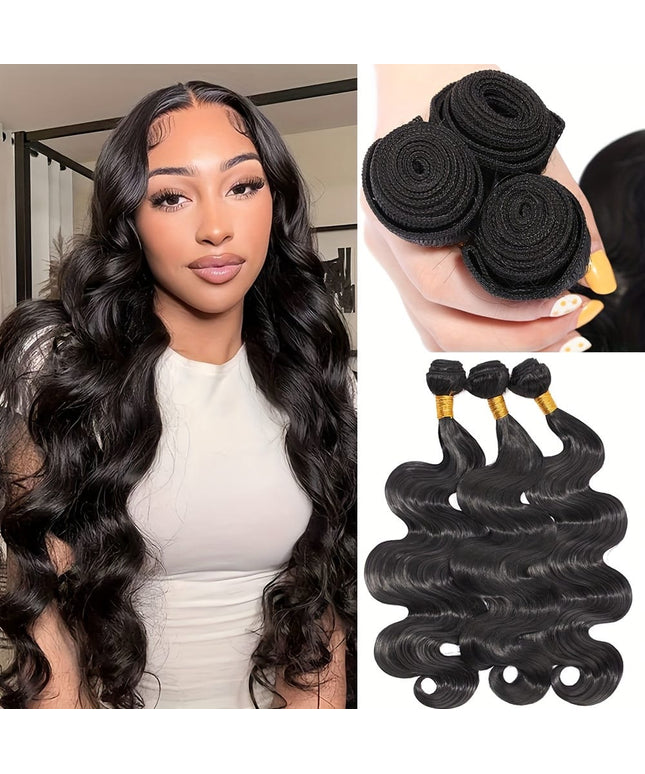 KissICON Black / 20 Inches 💋 Body Wave 3 Bundles Black 20 22