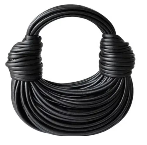 KissICON black / (20cm<Max Length<30cm) Handbags Gold Designer Brand Handwoven Noodle Bags