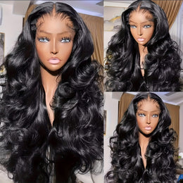 KissICON Black / 20inch Glueless Wig 6x4 Lace Closure Body