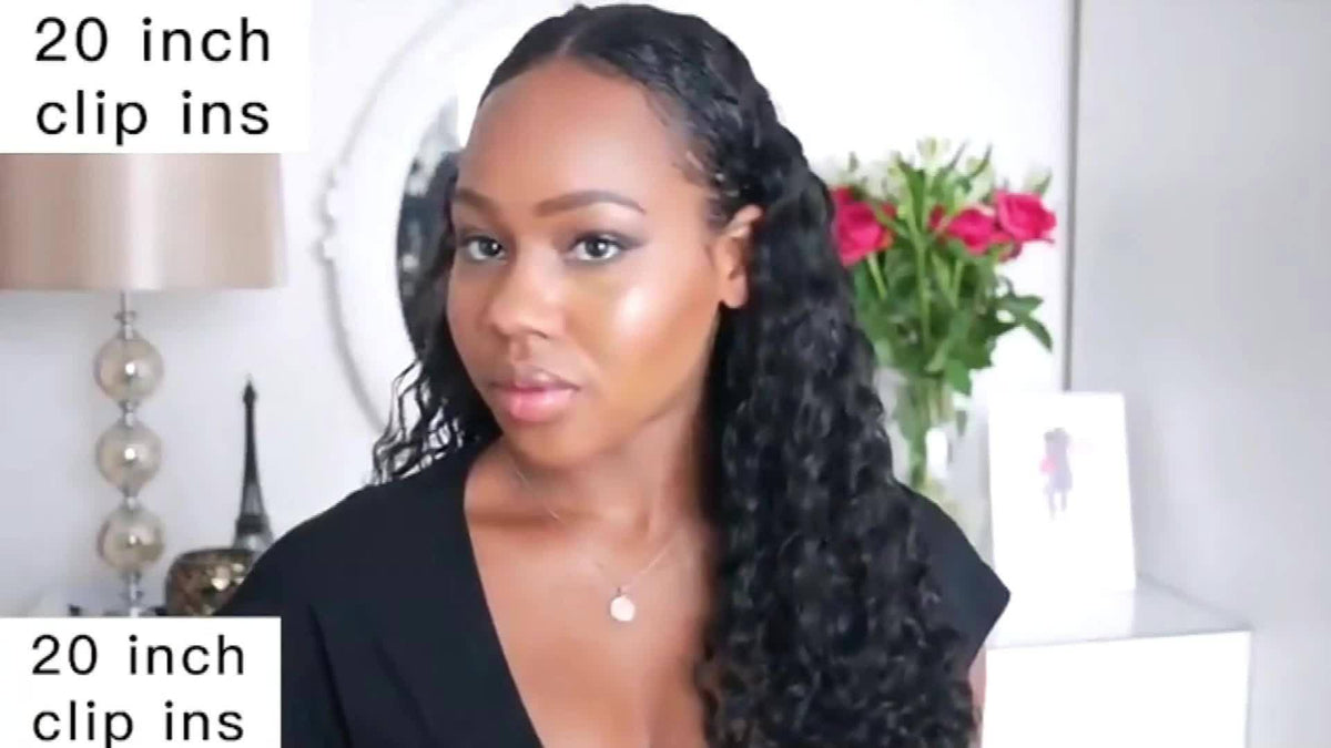 KissICON Black / 20inch KissIcon Black Kinky Curly Clip In Extensions -