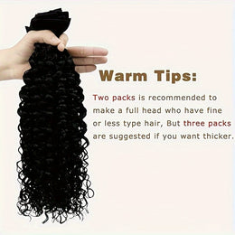 KissICON Black / 20inch KissIcon Black Kinky Curly Clip In Extensions -
