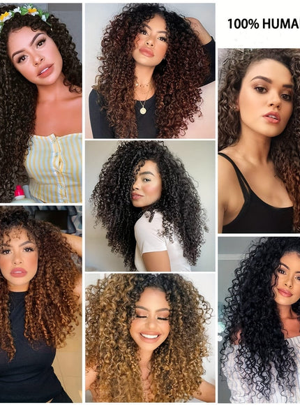 KissICON Black / 20inch KissIcon Black Kinky Curly Clip In Extensions -