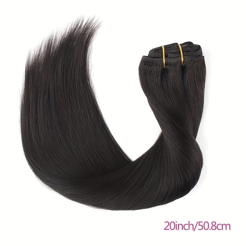 KissICON Black / 20inch KissIcon Straight Clip In Hair Extensions - Unprocessed