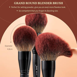 KissICON Black 21pc Black Makeup Brush Set – Complete