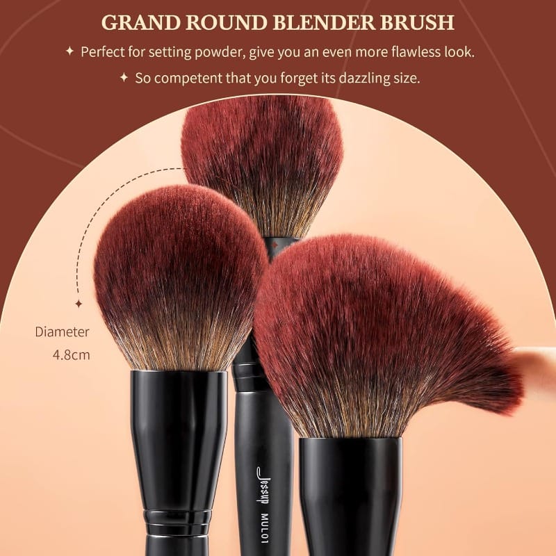 KissICON Black 21pc Vegan Pro Makeup Brush Set – Complete Kit