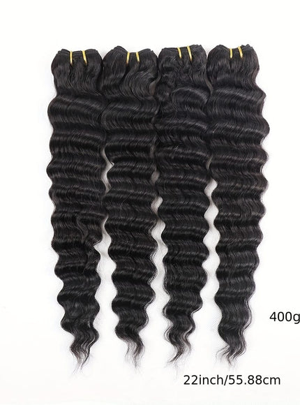 KissICON Black / 22 22 22 22 KissIcon Deep Wave Bundles 4Pcs Brazilian Hair -
