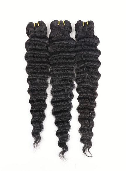 KissICON Black / 22 24 24 KissIcon Deep Wave Hair Bundles - Virgin Weaving