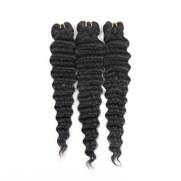 KissICON Black / 22 24 24 KissIcon Deep Wave Hair Bundles - Virgin Weaving