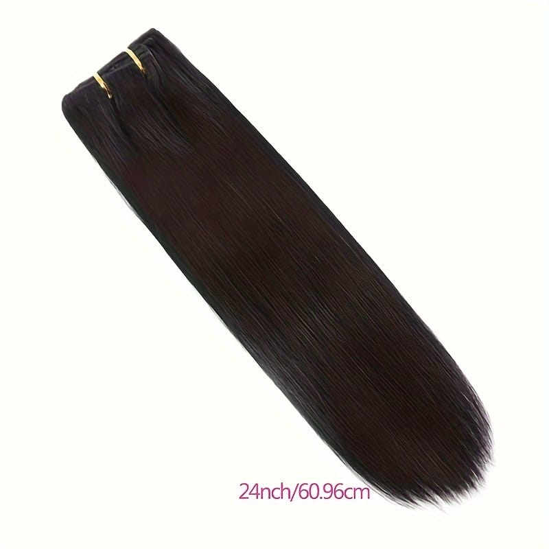 KissICON Black / 24inch KissIcon Straight Clip In Hair Extensions - Unprocessed