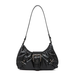 Dropshipman Black / 26x16x8cm Y2K Retro Pleated Hobo Shoulder Bag for Women Hot Selling Maillard Style Underarm Bag Clutch Handbags for Travel Work Shopping