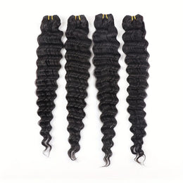 KissICON Black / 28 28 30 30 KissIcon Deep Wave Bundles 4Pcs Brazilian Hair -