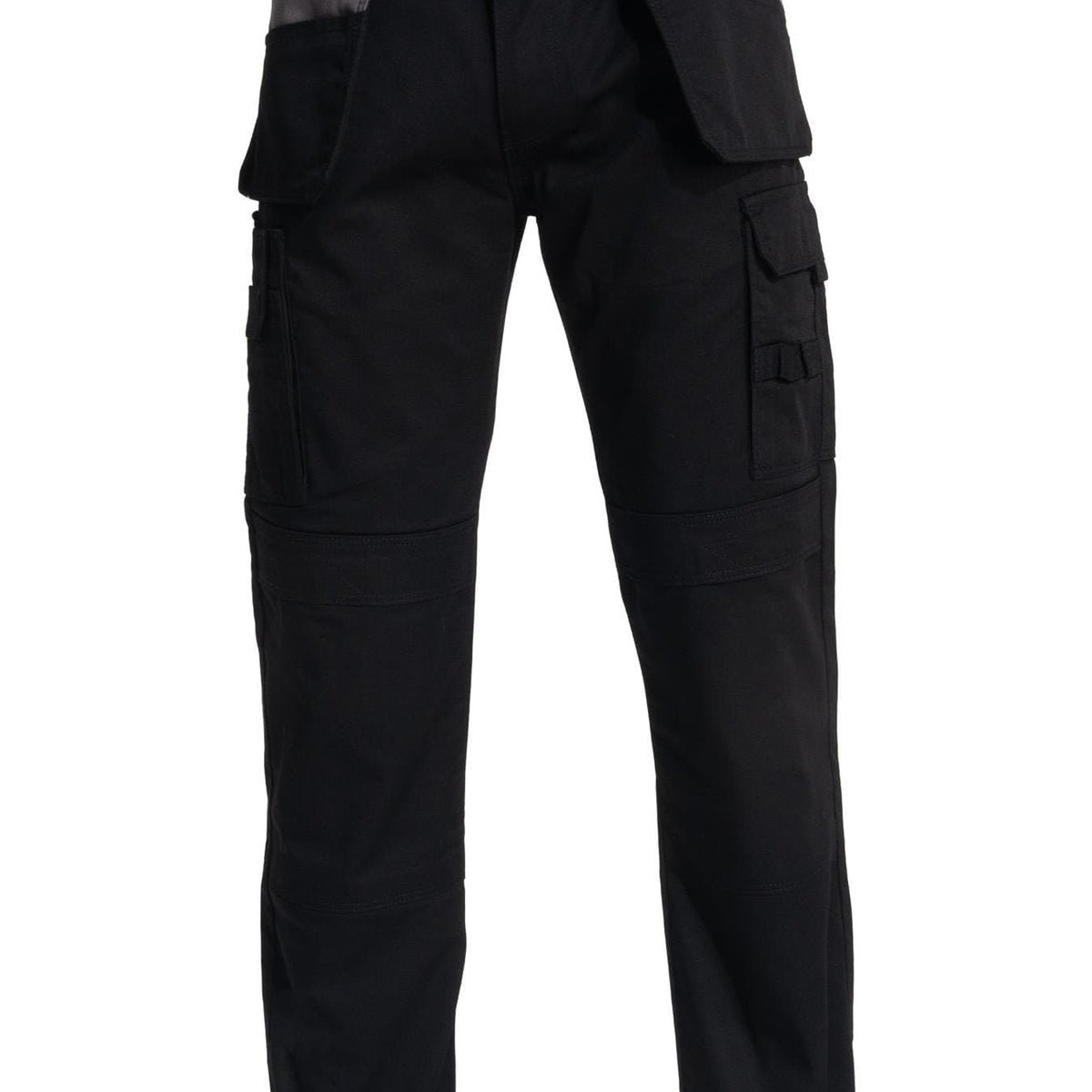 KissICON Black / 28 Kruze Heavy Duty Work Cargo Pants with Knee Pads