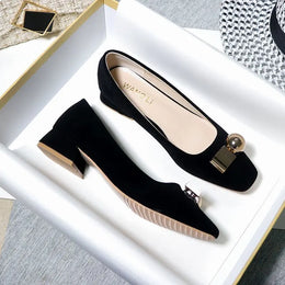 KissICON Black(2cm) / 37 Flat Shoes Women's Spring Autumn New 2023 French