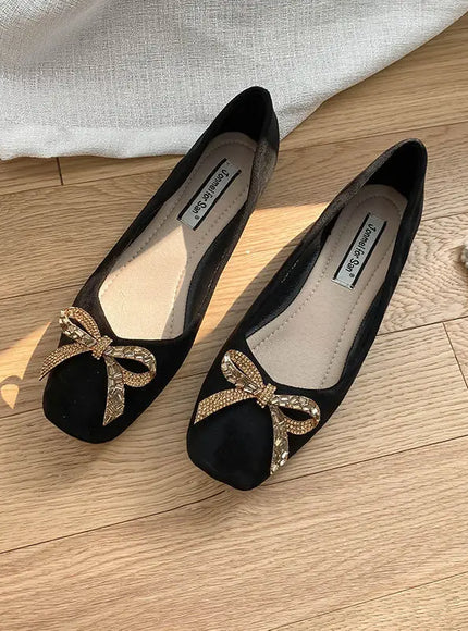 KissICON Black 3 / 41 Flat Shoes Women's Spring Autumn New 2023 French