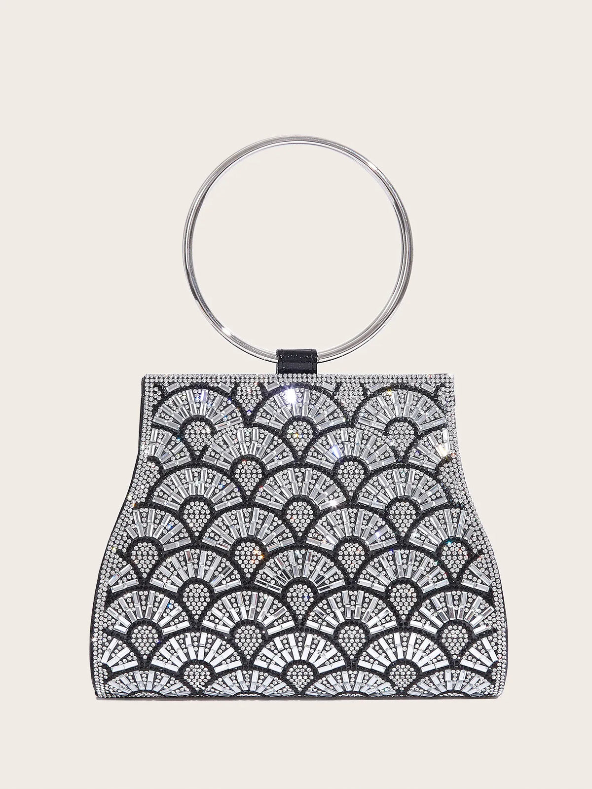 Dropshipman BLACK -3 / CHINA Women's Diamond Handbags Rhinestones Evening Bags Bridal Stones Clutch Purse Lady Clutches Bags Party Wedding Evening Bag Female