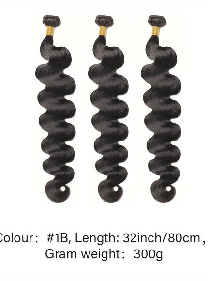 KissICON Black / 32 32 32 inch KissIcon Brazilian Virgin Hair Extensions - 300G Body