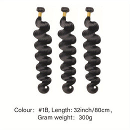 KissICON Black / 32 32 32 inch KissIcon Brazilian Virgin Hair Extensions - 300G Body