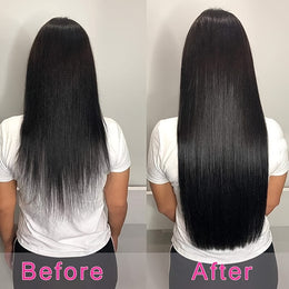 KissICON Black / 32inch KissIcon Virgin Clip In Ext Straight 8Pcs 18Clips