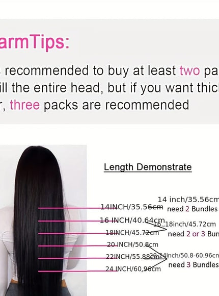 KissICON Black / 32inch KissIcon Virgin Clip In Ext Straight 8Pcs 18Clips