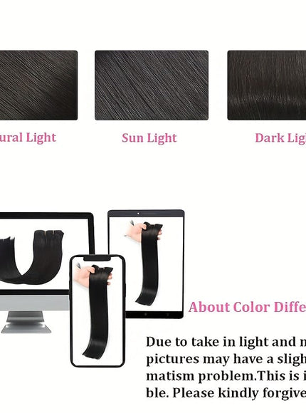 KissICON Black / 32inch KissIcon Virgin Clip In Ext Straight 8Pcs 18Clips