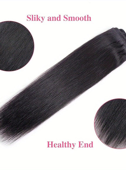 KissICON Black / 32inch KissIcon Virgin Clip In Ext Straight 8Pcs 18Clips