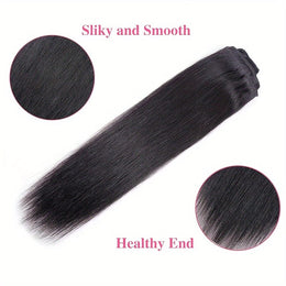 KissICON Black / 32inch KissIcon Virgin Clip In Ext Straight 8Pcs 18Clips