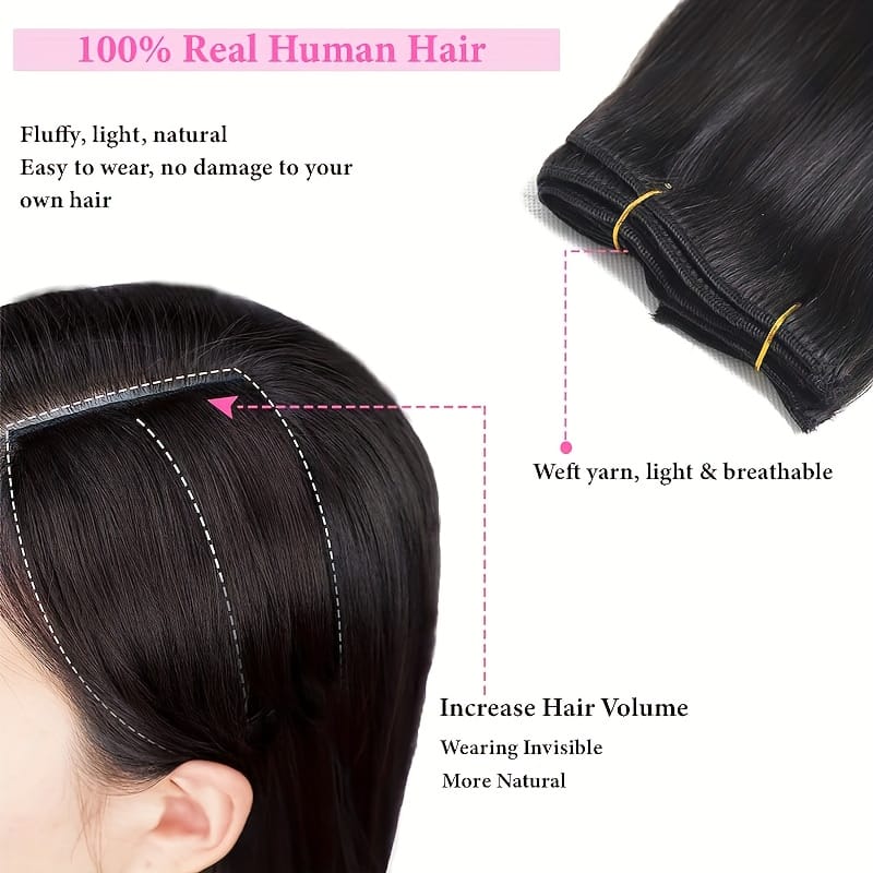 KissICON Black / 32inch KissIcon Virgin Clip In Ext Straight 8Pcs 18Clips