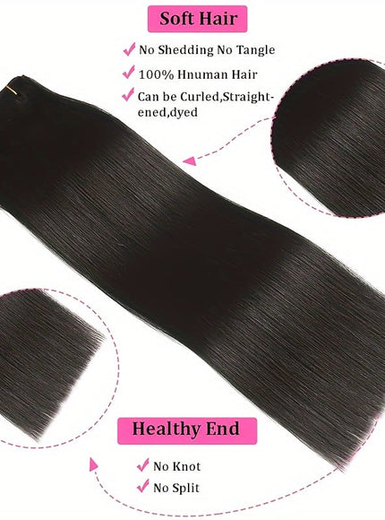 KissICON Black / 32inch KissIcon Virgin Clip In Ext Straight 8Pcs 18Clips