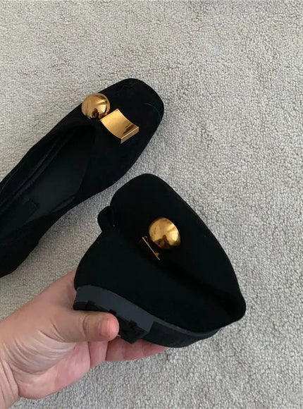 KissICON Black / 35 Flat Shoes Women's Spring Autumn New 2023 French