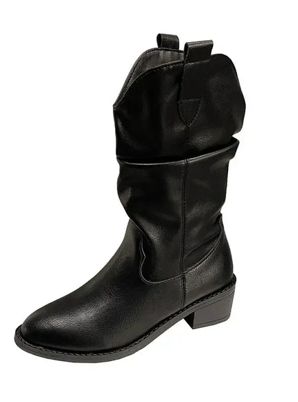 KissICON Black / 35 Women's Boots Winter 2024 Fashion Casual Low Heel