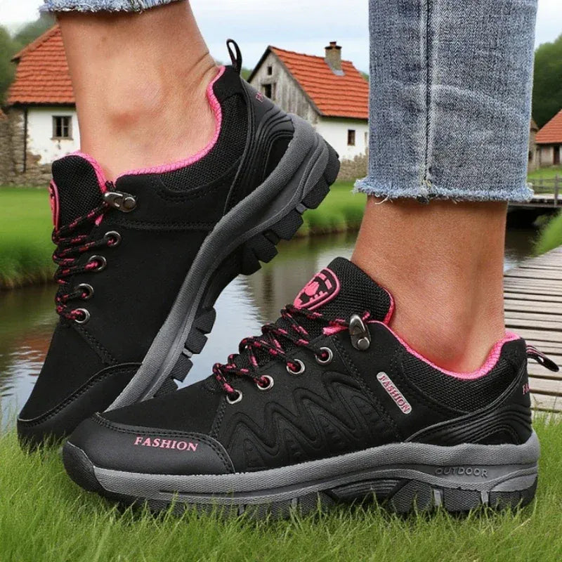 Dropshipman black / 36 Fashionable Women's Sneakers Luxurious Platform Waterproof Design Off-road Hiking Shoes Breathable Outdoor Camping Running Shoes