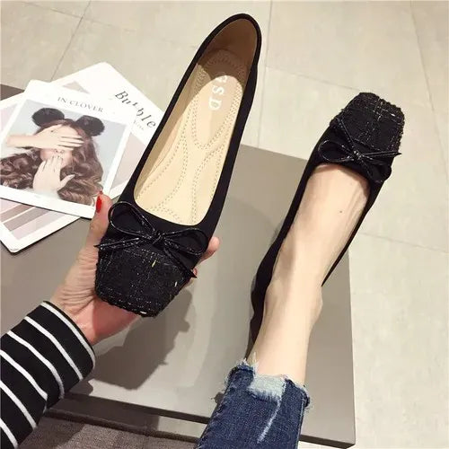 KissICON Black / 36 Flat Shoes for Women Spring Autumn New Korean