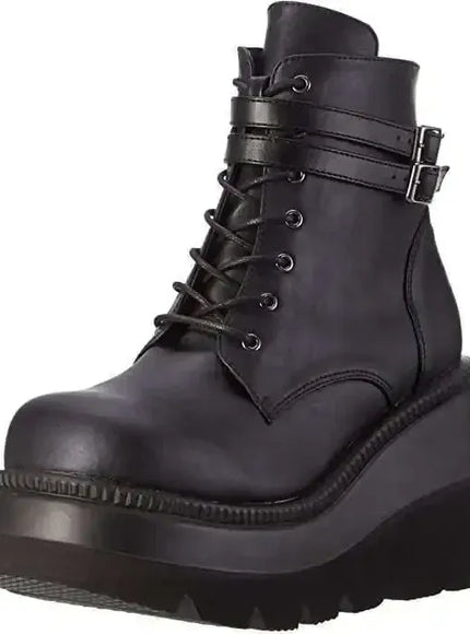 KissICON black / 38 Botas Women Motorcycle Winter Buckle Ankel Boots Women