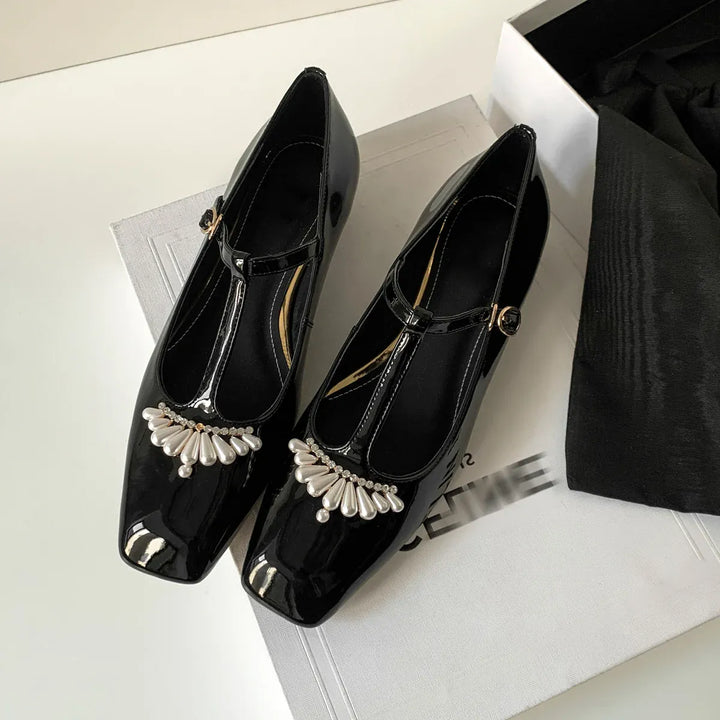 Flat shoes for women's spring autumn square toe