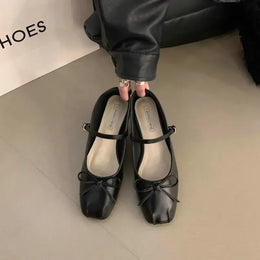 KissICON Black / 38 Flat Shoes for Women Spring Autumn 2024 Mary