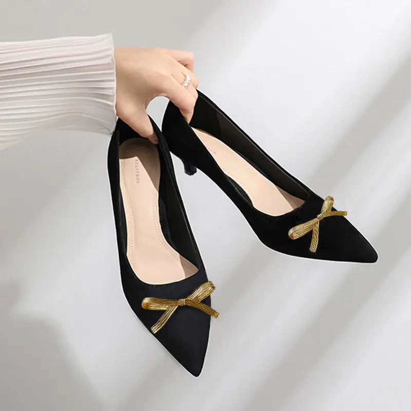 KissICON Black(3cm) 1 / 35 Flat Shoes Women's Spring Autumn New 2023 French