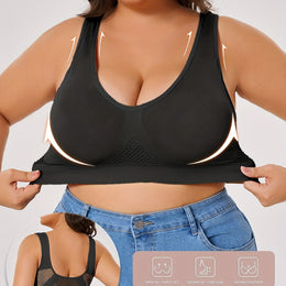 KissICON Black / 3XL Curve Highsupport Wireless Sports Bra – Comfy