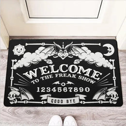 KissICON black / 40x60cm 16x24inch Halloween Gothic Witch Divination Welcome Entrance Doormat Home Decor Hallway Balcony Long Rugs Indoor Non-slip Floor Mat Decor
