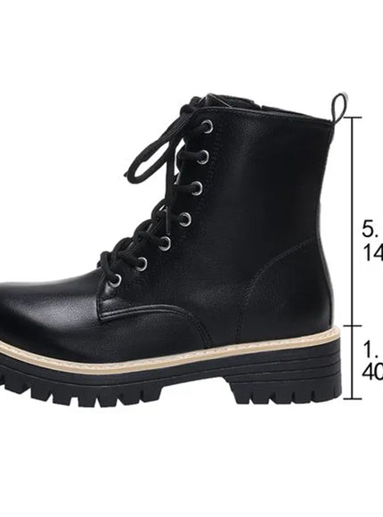 KissICON black / 41 Autumn Winter Fashion Round Toe Shoes Women Pu