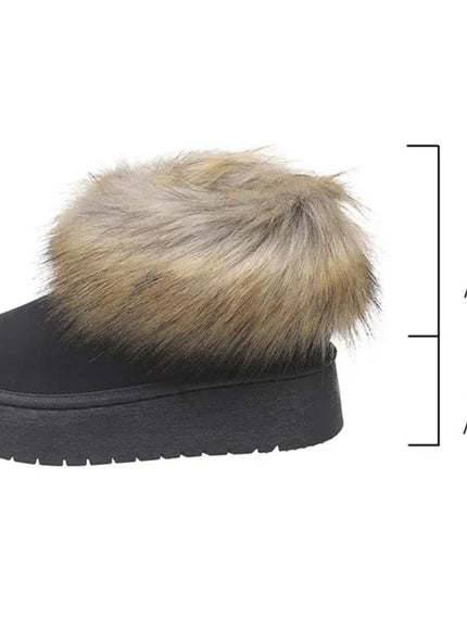 KissICON black / 41 Flurry Slip On Warm Snow Boots Women Thick