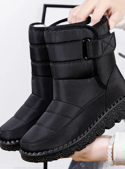 KissICON Black / 41 Women's Boots Low Heels Fur Boots For Winter