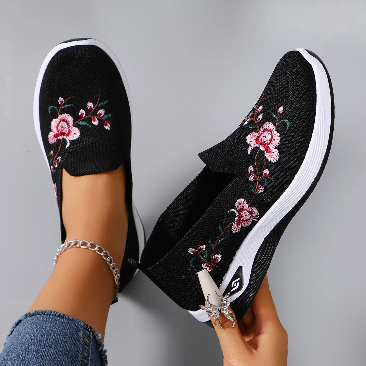 Dropshipman black / 41 Women's summer breathable mesh flat shoes women's shoes casual sneakers shoes, clearance free shipping