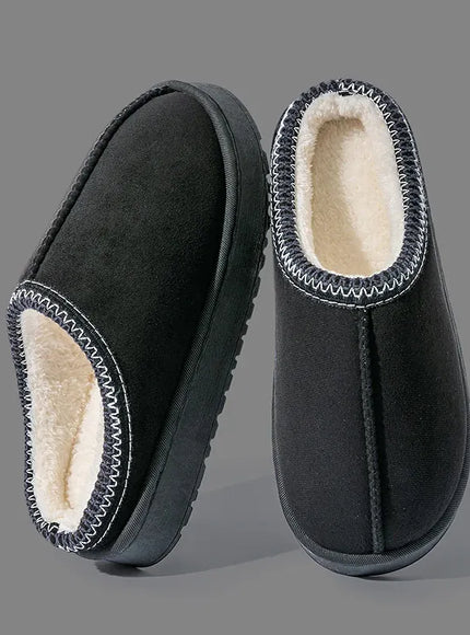 KissICON black / 42-43 Women's Plush Slippers Winter Warm House Shoes Fashion