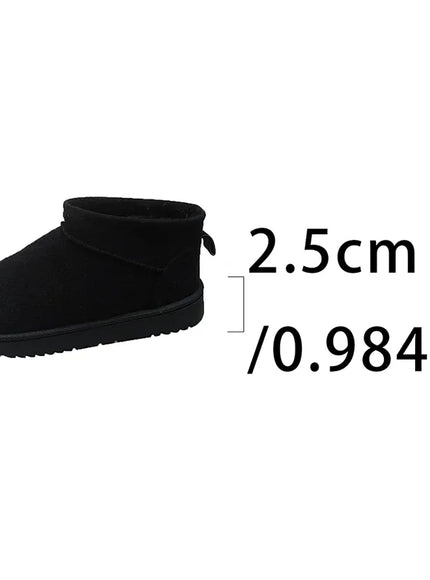 KissICON black / 42 Faux Suede Thick Sole Non Slip Snow Boots