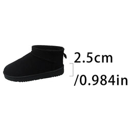 KissICON black / 42 Faux Suede Thick Sole Non Slip Snow Boots