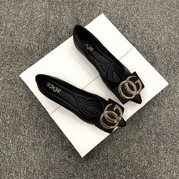KissICON Black / 42 Flat Shoes Women Spring Autumn New Fashion Comfortable