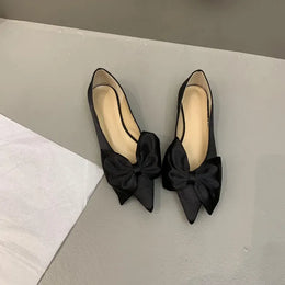 KissICON Black / 44 Flat Shoes for Women Plus Size 43 44