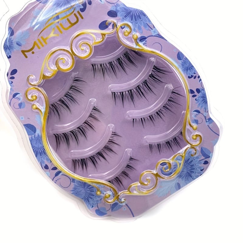 KissICON Black- 4Pair KissIcon Comics False Eyelashes Transparent Stem - Reusable