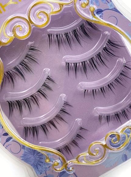 KissICON Black- 4Pair KissIcon Comics False Eyelashes Transparent Stem - Reusable